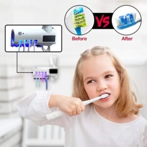 DISPENSADOR de pasta dental portacepillo esterilizador usb