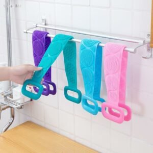 Cepillo Corporal Silicona Correa Lavado Espalda Ducha Baño