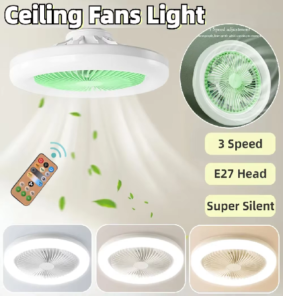 Lampara Ventilador De Techo Bombillo Led Con Control - Image 2