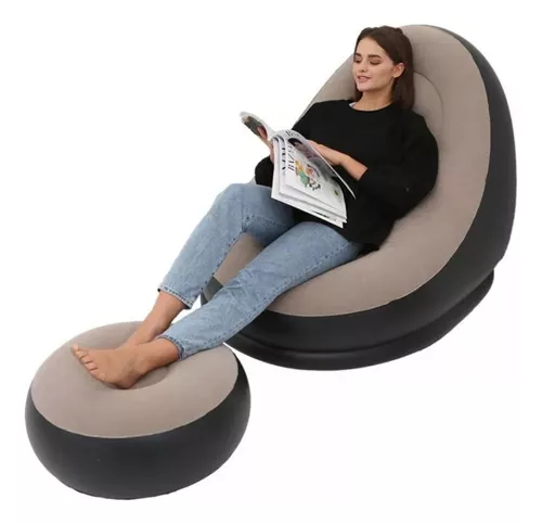 Sofá Inflable Portátil Plegable Con Reposapiés - Image 3