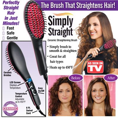 Cepillo alisador de cabello Simply StraightSimply Straight Hair Straightener Brush