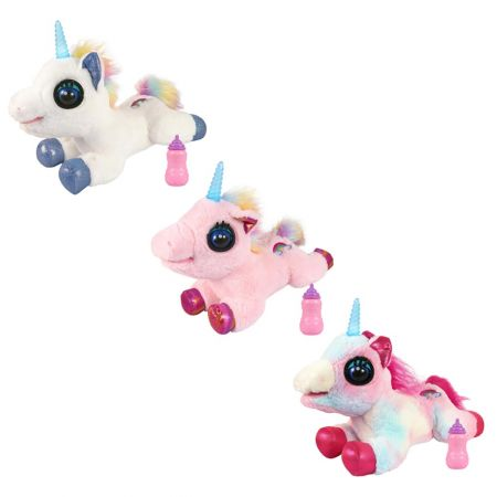 UNICORNIO DE PELUCHE MUSICAL ILUMINADO QUE BRILLA Y CANTA, JUGUETE DECORATIVO PARA CUMPLEAÑOS, NAVIDAD, DÍA DEL NIÑO - Image 2